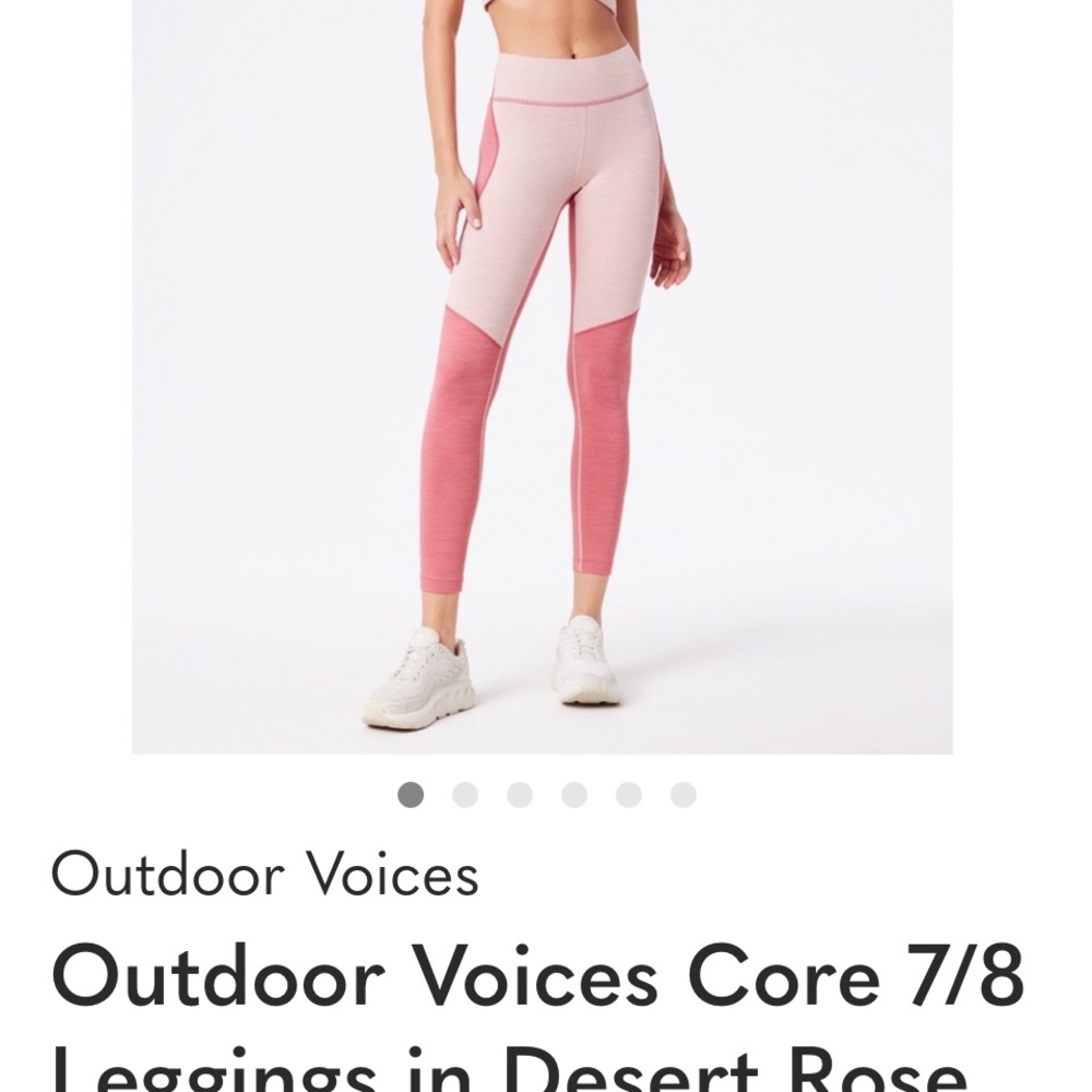 Outdoor Voices Core Desert Rose Thistle size S Leggings
